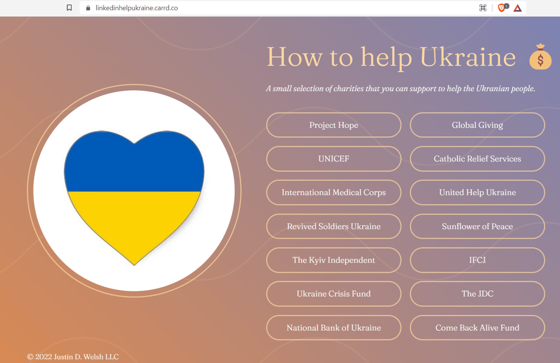 Help Ukraine charities link